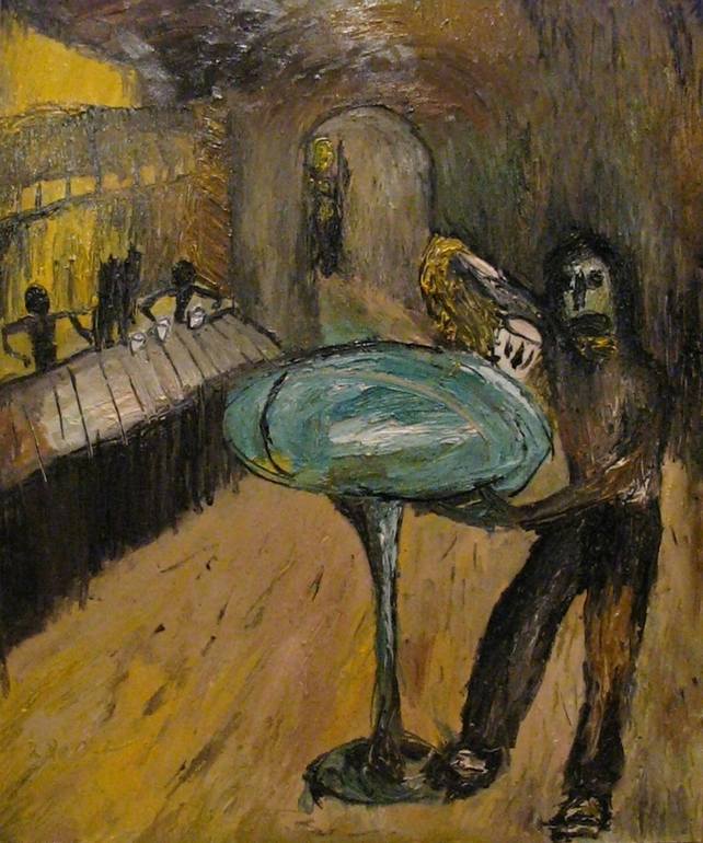 In a bar, Ruslan Perez
