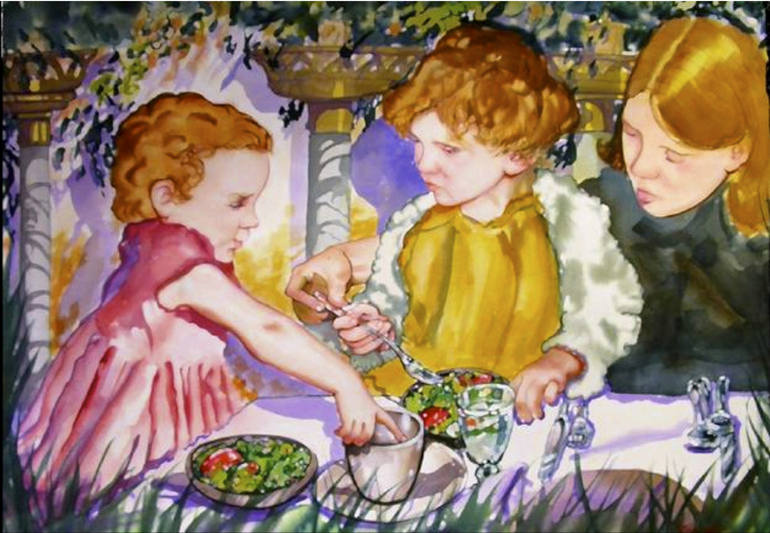 Hannah, Mary & Judy Birthday Party in Tuscany, Professor Emeritus Peter Bagnolo