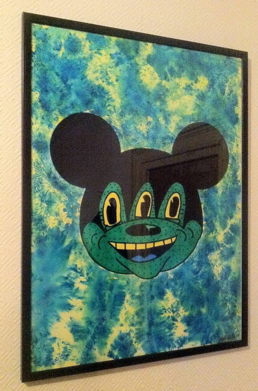 MICKEYES. (Unique Blue/Yellow Tie-Dye Print)., Dave Bell