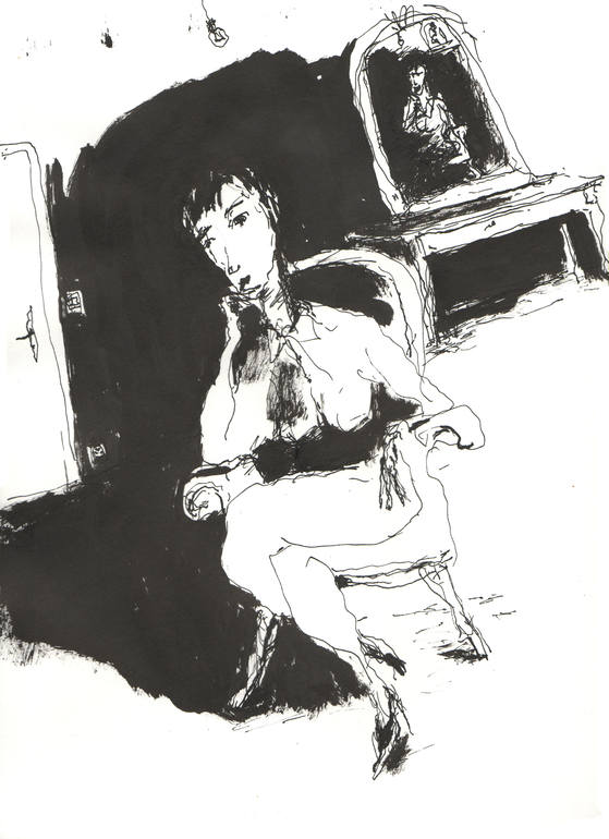 woman in a wheelchair, Huneau Denis
