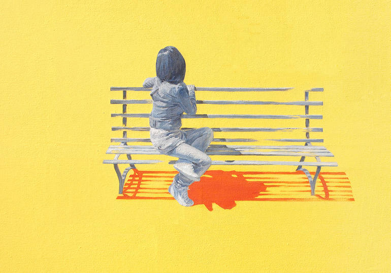 the girl and the bench, Linyuan Wei