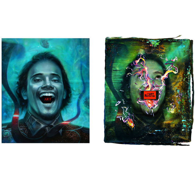 Selportrait before-after 911, Artnold Jimenez