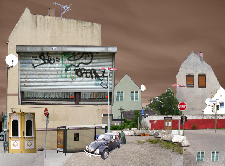illusion city 1 collage, Marko Köppe