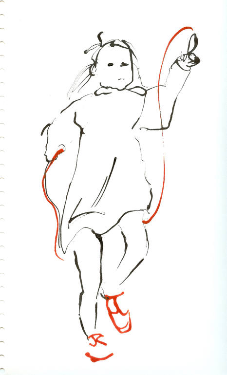 Skipping Girl Drawing 2, Sally Williams