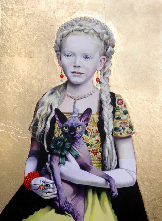 Gothic Queen with a Sphinx Cat, Titti Garelli