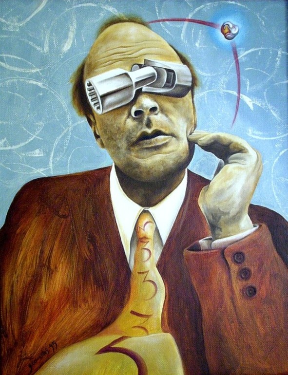 Portrait of my Psychiatrist,wearing a very Strange Tie., Geoffrey Cervantes
