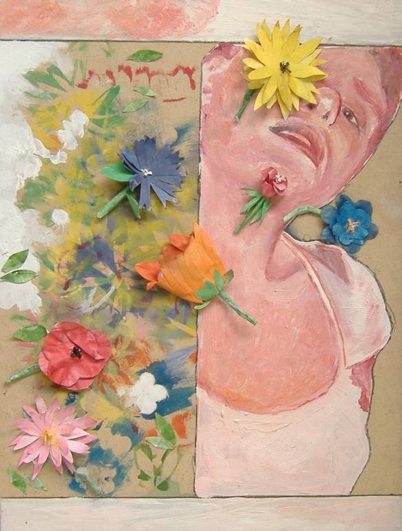 with flowers, Adrienne D-Reed