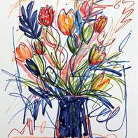 Mister Artsy Graffiti Pop Streeart Flowers